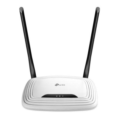 Роутер TP-LINK TL-WR841N, Wi-Fi 802.11b/g/n, до 300 Mb/s, 2.4GHz, 4 LAN 10/100 Mb/s, RJ45 10/100Mb/s (FE), 2 зовнішні не знімні антенни