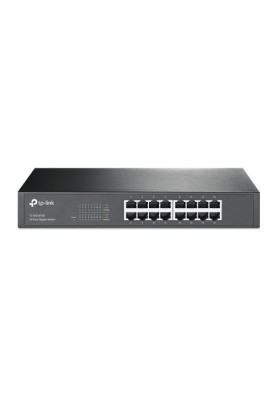 Комутатор TP-LINK TL-SG1016D, 16x100/1000 Mb/s, металевий корпус, некерований