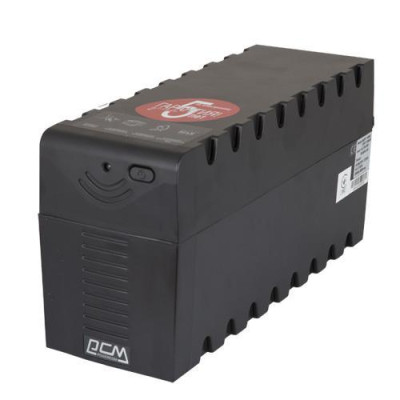 Джерело безперебійного живлення PowerCom RPT-1000A Schuko Black, 1000 ВА, 600 Вт, лінійно-інтерактивний, AVR, 3 розетки (Schuko), батарея 12В/9Аг x 1 шт