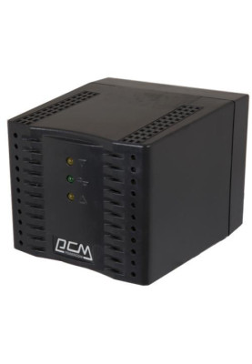 Стабілізатор Powercom TCA-600 чорний ступінчастий, 300Вт, вхід 220В +/- 20%, вихід 220V +/- 7%