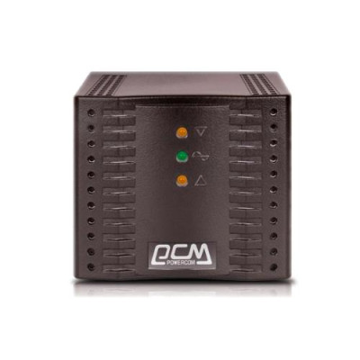 Стабілізатор PowerCom TCA-3000 Black, 3000 ВА, 1500 Вт, вхідна напруга 220V+/-20%, 4 розетка (Schuko), 2.1 кг, LED індикація (TCA-3K0A-6GG-2261)