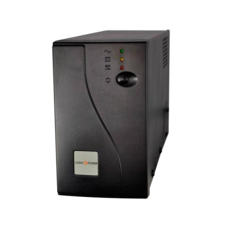 Джерело безперебійного живлення LogicPower U850VA / 2 розетки, 5 ступ. AVR, 7.5Ач12В. черный корпус