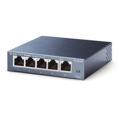 Комутатор TP-LINK TL-SG105, 5x100/1000 Mb/s, металевий корпус, некерований