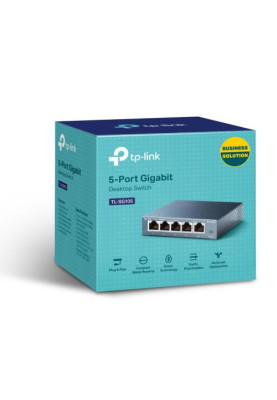 Комутатор TP-LINK TL-SG105, 5x100/1000 Mb/s, металевий корпус, некерований