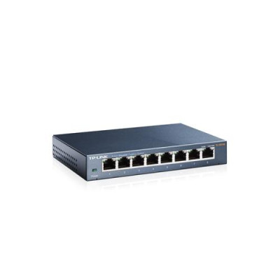 Комутатор TP-LINK TL-SG108, 8x100/1000 Mb/s, металевий корпус, некерований