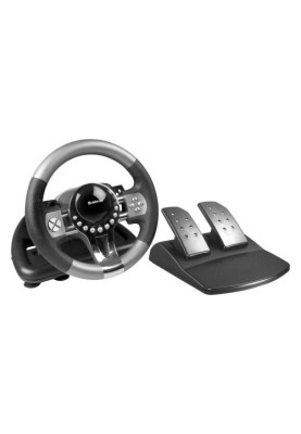 Кермо ігрове Defender Forsage Black/Silver, USB, вібрація, для PC, 12 кнопок (64367)