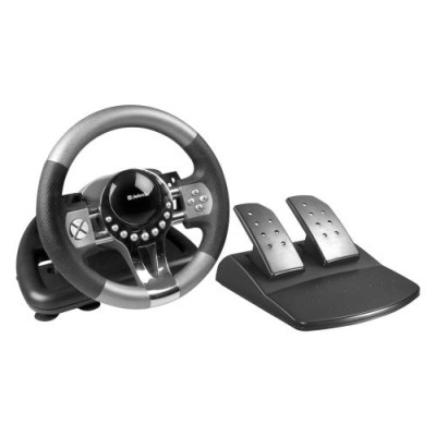 Кермо ігрове Defender Forsage Black/Silver, USB, вібрація, для PC, 12 кнопок (64367)