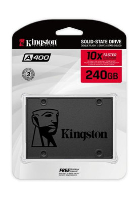 Твердотільний накопичувач SSD 240Gb, Kingston A400, SATA3, 2.5", 3D TLC, 500/350 МБ/с (SA400S37/240G)