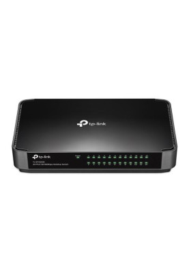 Комутатор TP-LINK TL-SF1024M, 24x10/100 Mb/s, пластмасовий корпус, некерований