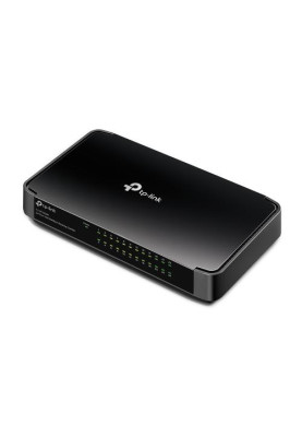 Комутатор TP-LINK TL-SF1024M, 24x10/100 Mb/s, пластмасовий корпус, некерований