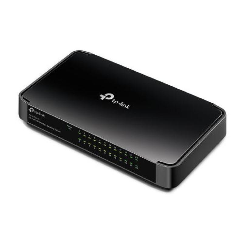 Комутатор TP-LINK TL-SF1024M, 24x10/100 Mb/s, пластмасовий корпус, некерований