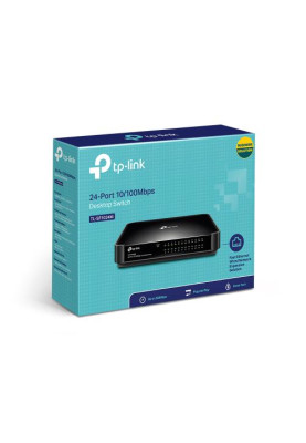 Комутатор TP-LINK TL-SF1024M, 24x10/100 Mb/s, пластмасовий корпус, некерований