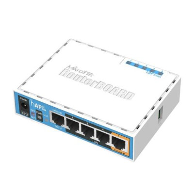 Роутер Mikrotik hAP ac lite (RB952UI-5ac2nD), Wi-Fi 802.11a/b/g/n/ac, 2.4/5GHz, 5x10/100 Mb/s, USB2.0 x 1