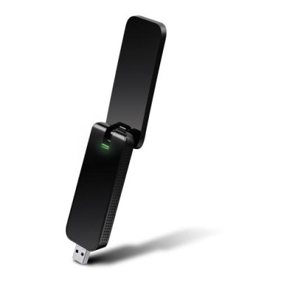 Сітковий адаптер USB TP-LINK Archer T4U, Black, 5GHz/2.4GHz, AC1300 (867/400 Мбіт/с), USB 3.0, кнопка WPS, високопотужні антени, MU-MIMO