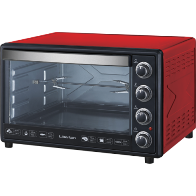 Електродуховка Liberton LEO-650 Red, 2200W, 65 л, металевий корпус, індикатор роботи, таймер, 3 режими нагрівання
