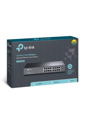 Комутатор TP-LINK TL-SF1016DS 16xFE, некерований, стійковий