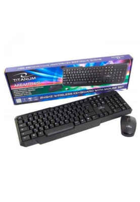 Комплект бездротовий Esperanza TK108UA, Black, USB (клавіатура+миша)