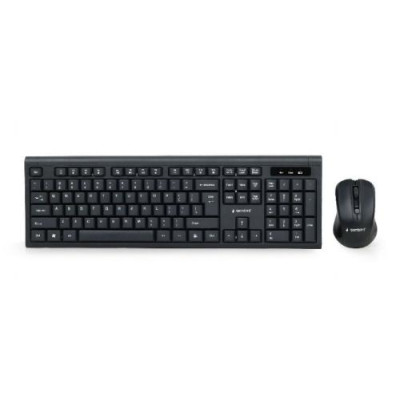 Комплект бездротовий Gembird KBS-WM-03-UA, Black (клавіатура+миша)