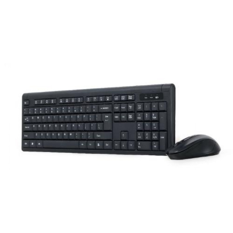 Комплект бездротовий Gembird KBS-WM-03-UA, Black (клавіатура+миша)