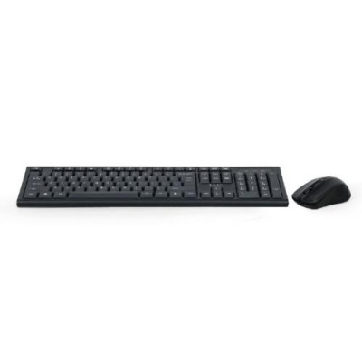 Комплект бездротовий Gembird KBS-WM-03-UA, Black (клавіатура+миша)