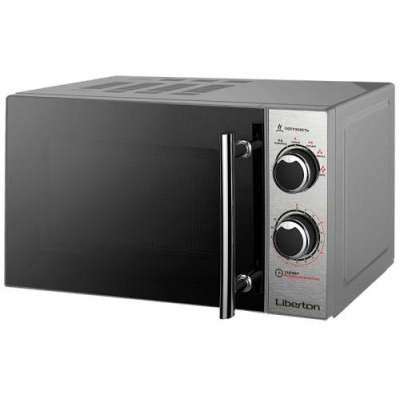 Мікрохвильова печ Liberton LMW-2079M Silver, 700W, 20 л, звичайна (соло), 5 рівнів потужності, керування механічне