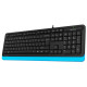 Клавіатура A4Tech FK10 "Fstyler", Black/Blue, USB, 12 мультимедійних кнопок, захист від бризок, 1.5 м, UA/RU/US