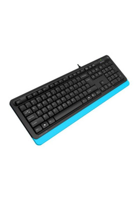 Клавіатура A4Tech FK10 "Fstyler", Black/Blue, USB, 12 мультимедійних кнопок, захист від бризок, 1.5 м, UA/RU/US