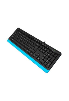 Клавіатура A4Tech FK10 "Fstyler", Black/Blue, USB, 12 мультимедійних кнопок, захист від бризок, 1.5 м, UA/RU/US