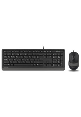 Комплект A4Tech Fstyler Sleek Multimedia Comfort F1010, Black/Grey, клавіатура+миша, USB