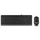 Комплект A4Tech Fstyler Sleek Multimedia Comfort F1010, Black/Grey, клавіатура+миша, USB