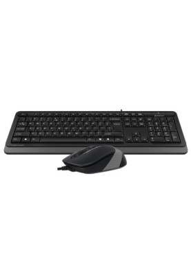 Комплект A4Tech Fstyler Sleek Multimedia Comfort F1010, Black/Grey, клавіатура+миша, USB
