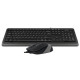 Комплект A4Tech Fstyler Sleek Multimedia Comfort F1010, Black/Grey, клавіатура+миша, USB