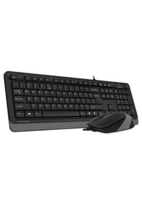 Комплект A4Tech Fstyler Sleek Multimedia Comfort F1010, Black/Grey, клавіатура+миша, USB