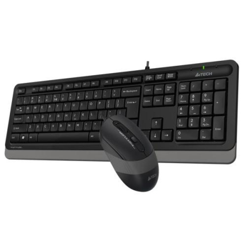 Комплект A4Tech Fstyler Sleek Multimedia Comfort F1010, Black/Grey, клавіатура+миша, USB