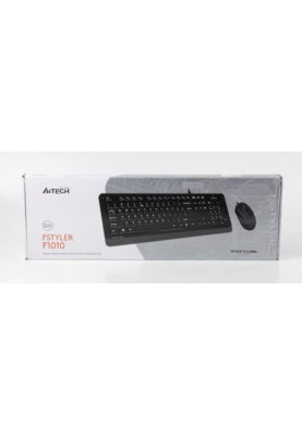 Комплект A4Tech Fstyler Sleek Multimedia Comfort F1010, Black/Grey, клавіатура+миша, USB