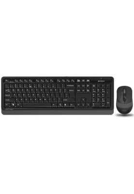 Комплект бездротовий A4tech Fstyler FG1010, Black+Grey, клавіатура+миша