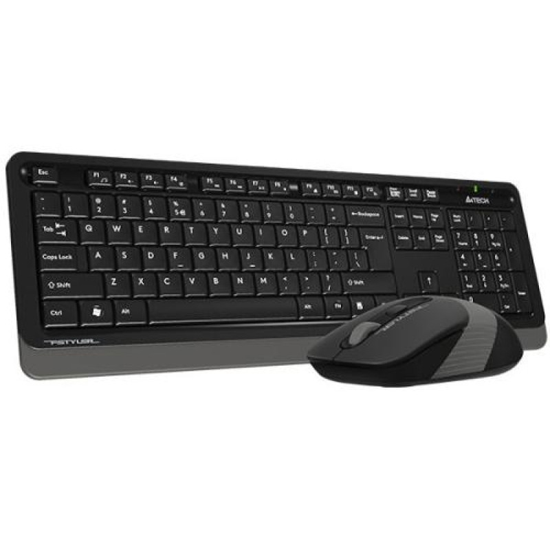 Комплект бездротовий A4tech Fstyler FG1010, Black+Grey, клавіатура+миша