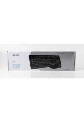 Комплект бездротовий A4tech Fstyler FG1010, Black+Grey, клавіатура+миша