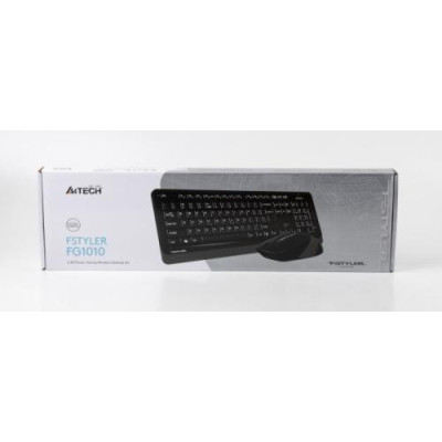 Комплект бездротовий A4tech Fstyler FG1010, Black+Grey, клавіатура+миша