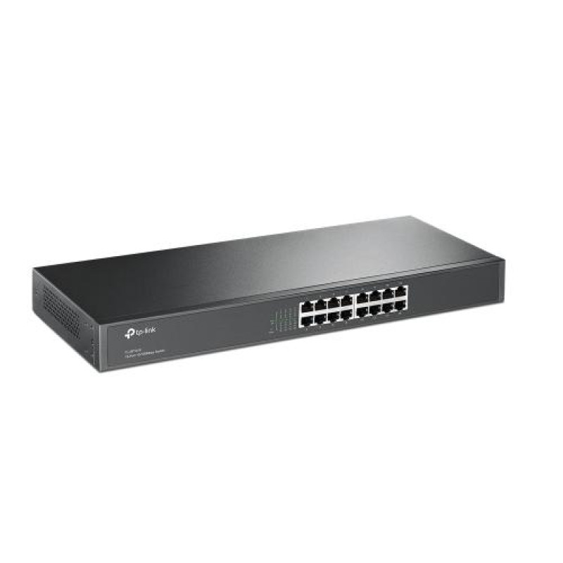 Комутатор TP-LINK TL-SF1016, Black, 16-портовий, 10/100 Мбіт/с, некерований, стійковий