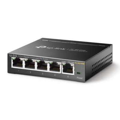 Комутатор TP-LINK TL-SG105E, 5x100/1000 Mb/s, металевий корпус, керований