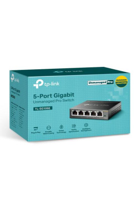 Комутатор TP-LINK TL-SG105E, 5x100/1000 Mb/s, металевий корпус, керований
