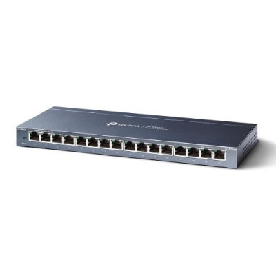 Комутатор TP-LINK TL-SG116, 16x100/1000 Mb/s, металевий корпус, некерований