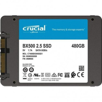 Твердотільний накопичувач SSD 240Gb, Crucial BX500, SATA3, 2.5`, 3D TLC, 540/500 МБ/с (CT240BX500SSD1)