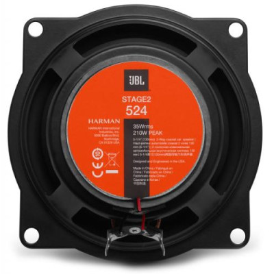 Автомобільна акустика JBL Stage2 524 2-х смугова, коаксіальна, 13 см, кругла, 35 Вт
