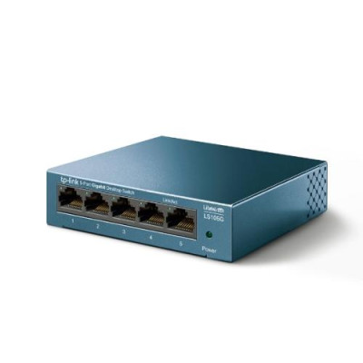 Комутатор TP-LINK LS105G, 5x100/1000 Mb/s, металевий корпус, некерований