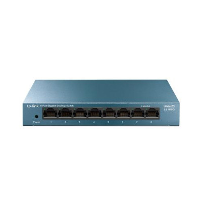 Комутатор TP-LINK LS108G, 8x100/1000 Mb/s, металевий корпус, некерований