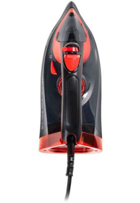 Праска Holmer HIC-2538, Black/Red, 2500W, кераміка, паровий удар 130 г/хв, постійна подача пари 30 г/хв, вертикальне відпарювання, очищення від накипу (HIC-2538)
