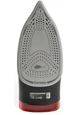 Праска Holmer HIC-2538, Black/Red, 2500W, кераміка, паровий удар 130 г/хв, постійна подача пари 30 г/хв, вертикальне відпарювання, очищення від накипу (HIC-2538)