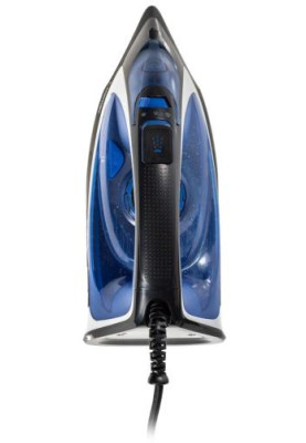 Праска Holmer HIC-2640, Blue/Black, 2600W, кераміка, паровий удар 140 г/хв, постійна подача пари 40 г/хв, вертикальне відпарювання, очищення від накипу
